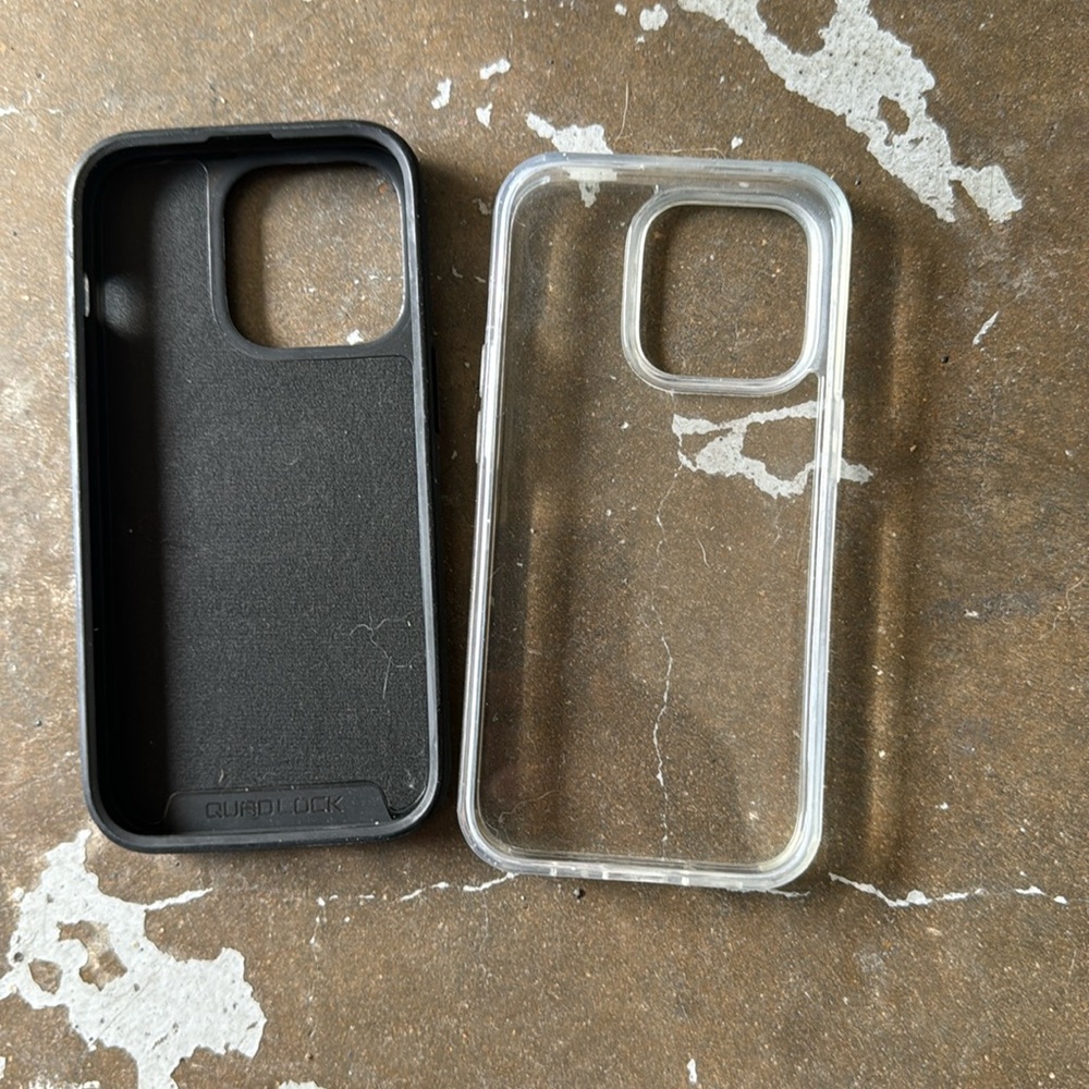 Quad lock iPhone case and clear case